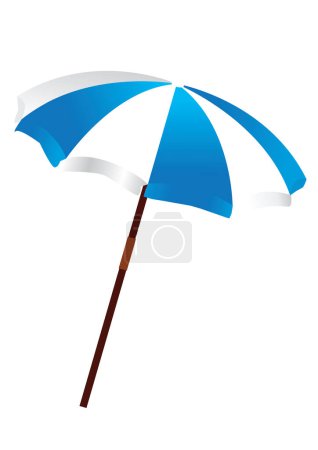 Ilustración de Paraguas azul, ilustración vectorial diseño simple - Imagen libre de derechos