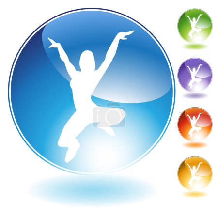 Illustration for Dancer dancer web icon - Royalty Free Image
