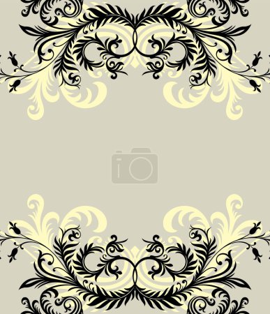 Illustration for Seamless floral wallpaper pattern, vector illustration - Royalty Free Image