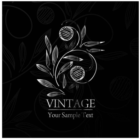 Illustration for Vector illustration with vintage background for your designs - Royalty Free Image