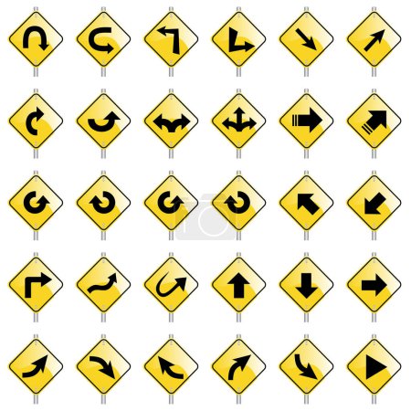 Illustration for Vector set of road signs. - Royalty Free Image