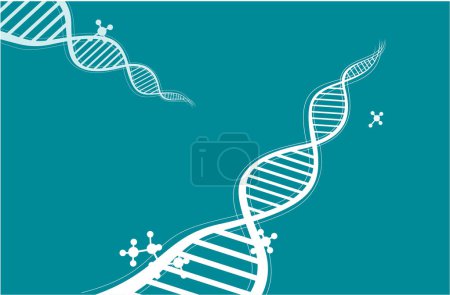 Téléchargez les illustrations : Icône de molécule d'ADN, illustration vectorielle eps 10 - en licence libre de droit