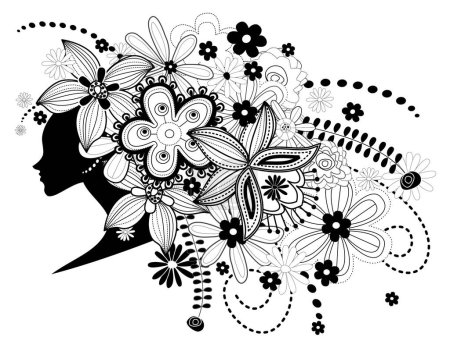 Téléchargez les illustrations : Fond floral abstrait. illustration vectorielle
. - en licence libre de droit