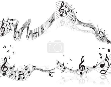 Music notes  vector illustration