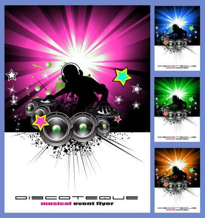 Téléchargez les illustrations : Fond de la soirée disco. illustration vectorielle - en licence libre de droit