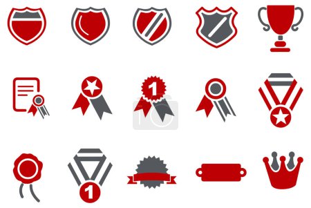 Illustration for Vector illustration of soccer and badge icon. collection of soccer and tournament vector icon for stock. - Royalty Free Image