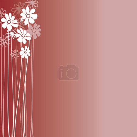 Illustration for Floral ornament background, Abstract poster cover for copy space - Royalty Free Image