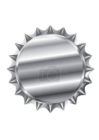 Illustration for Metal badge, vector illustration simple design - Royalty Free Image