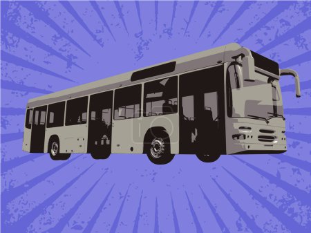 Ilustración de Viejo autobús, vector ilustración diseño simple - Imagen libre de derechos