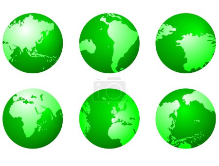 Illustration for Vector illustration of green earth - Royalty Free Image