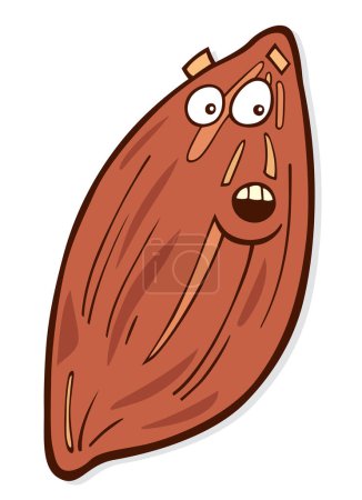Illustration for Cartoon doodle red bean - Royalty Free Image