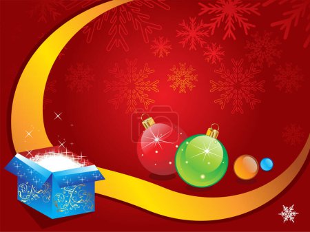 Illustration for New year and christmas background, poster card for copy space - Royalty Free Image
