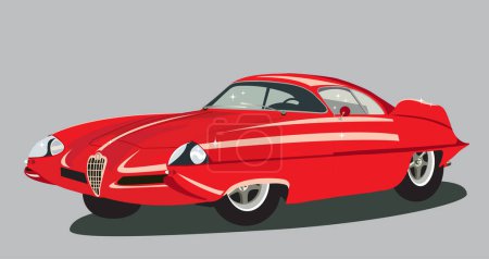 Téléchargez les illustrations : Voiture rétro voiture vintage - en licence libre de droit