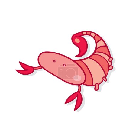 Illustration for Vector illustration of cartoon lobster - Royalty Free Image