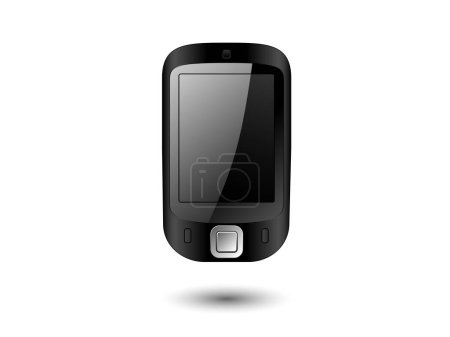 Ilustración de Smartphone negro aislado en blanco - Imagen libre de derechos