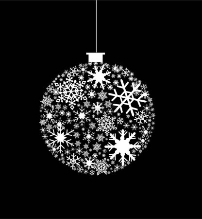 Illustration for Christmas ball on dark background - Royalty Free Image