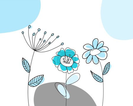 Ilustración de Fondo de flores abstractas con lugar para su texto
. - Imagen libre de derechos
