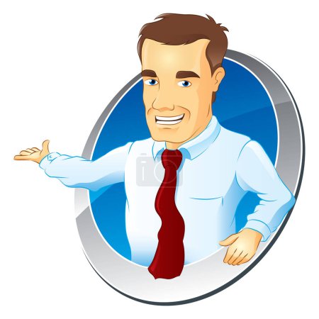 Illustration for Vector illustration of a cartoon character  businessman - Royalty Free Image