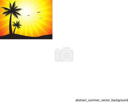 Illustration for Summer background vector illustration - Royalty Free Image