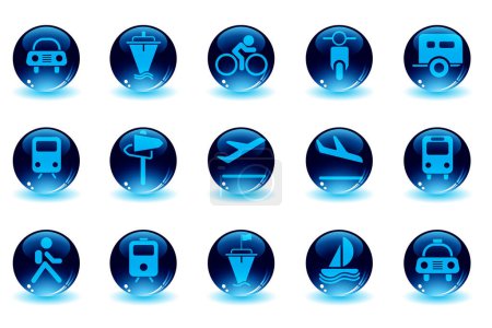Illustration for Car and transport icons - Royalty Free Image