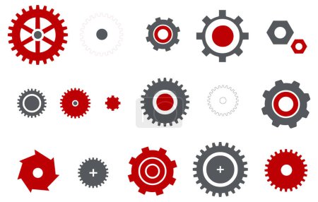 Illustration for Gear icons set. vector illustration. - Royalty Free Image