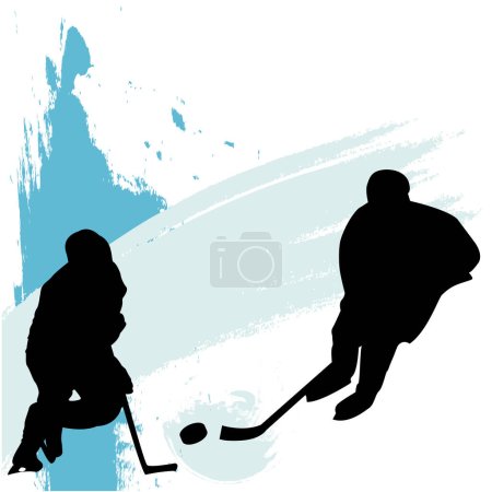 Hockey-Silhouette. Abstrakter Hintergrund für Designer.
