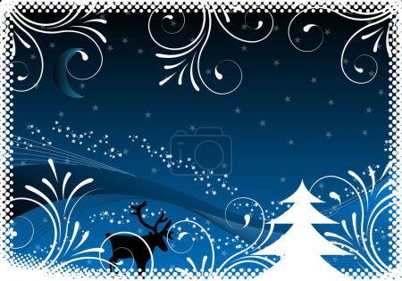 Illustration for Christmas greeting card, illustration - Royalty Free Image