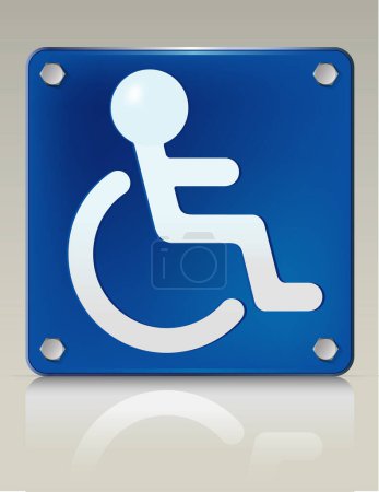 Illustration for Disabled icon. internet button on white background - Royalty Free Image