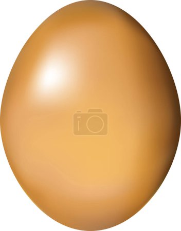 Ilustración de Vector realista huevo de oro - Imagen libre de derechos