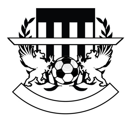 Illustration for Soccer football emblem icon - Royalty Free Image