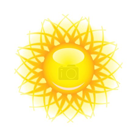 Ilustración de Icono del sol, símbolo del verano - Imagen libre de derechos