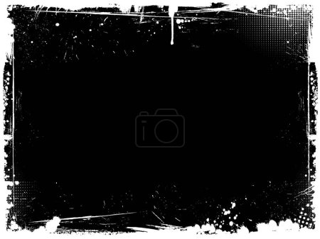 Illustration for Black grunge texture vector - Royalty Free Image