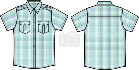 Téléchargez les illustrations : Illustration d'une chemise à carreaux - en licence libre de droit