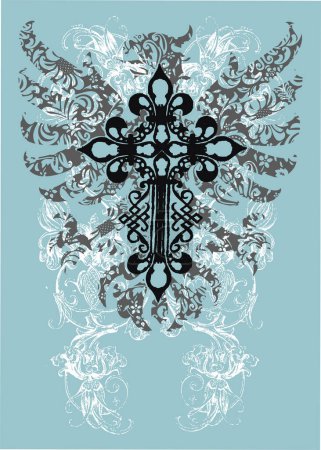 Ilustración de Elemento de diseño floral vectorial para su texto - Imagen libre de derechos