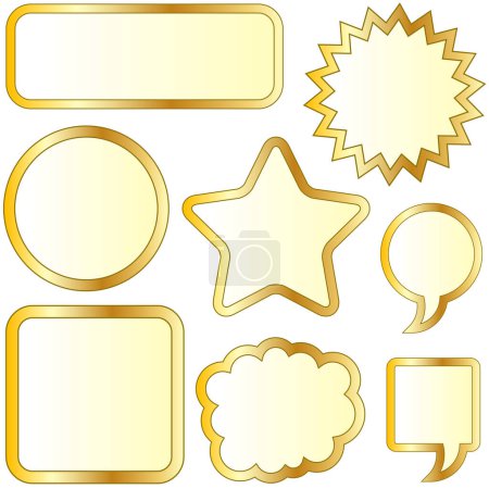 Ilustración de Conjunto de etiquetas doradas vector ilustración - Imagen libre de derechos