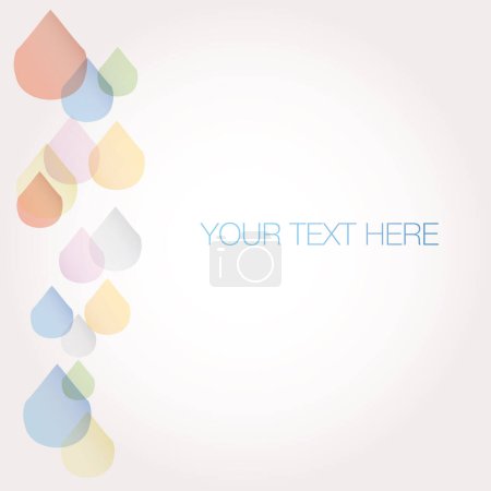 Illustration for Colorful water drops background vector - Royalty Free Image