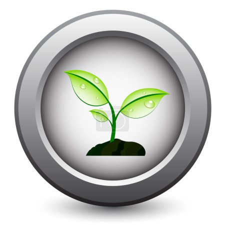 Illustration for Plant icon. internet button on white background - Royalty Free Image