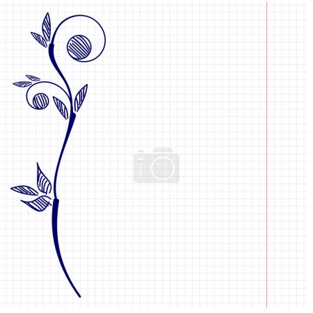 Ilustración de Fondo floral con planta - Imagen libre de derechos