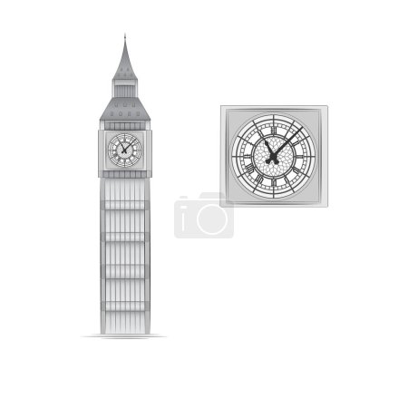 Illustration for Vector design of london and ben sign. collection of london and england vector symbol for stock. - Royalty Free Image