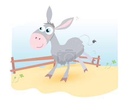 Illustration for Illustration of a donkey vector - Royalty Free Image