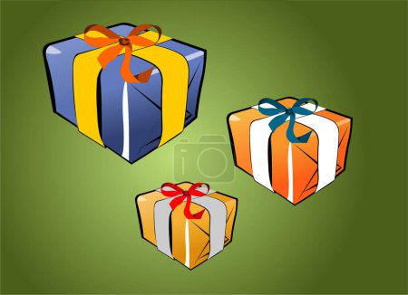 Illustration for Vector set of colorful gift boxes - Royalty Free Image