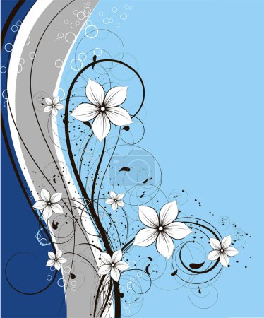Ilustración de Ilustración vectorial de un fondo floral - Imagen libre de derechos