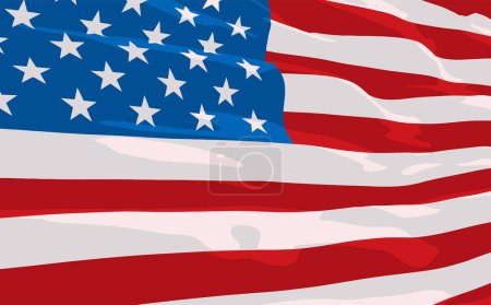 Ilustración de Estados Unidos de América bandera - Imagen libre de derechos