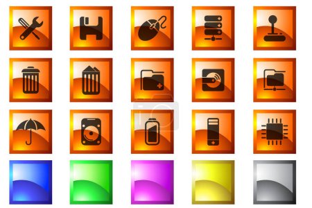 Illustration for Set of vector icons - Royalty Free Image