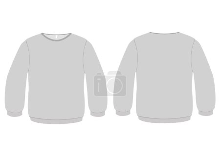 Illustration for Front view of a grey sweater. vector illustration - Royalty Free Image
