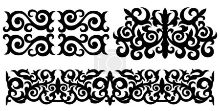 Illustration for Set of black and white patterns - Royalty Free Image