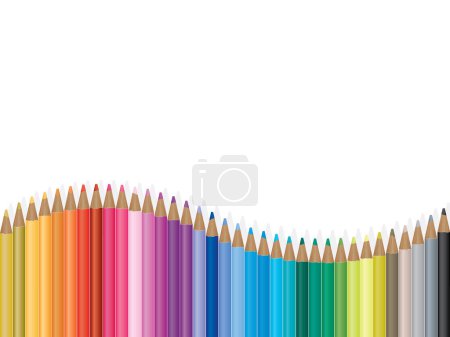 Illustration for Color pencils isolated on white background - Royalty Free Image