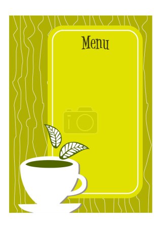 Illustration for Vector illustration of cup tea on the table. - Royalty Free Image