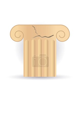Illustration for Vector illustration of old column icon. - Royalty Free Image