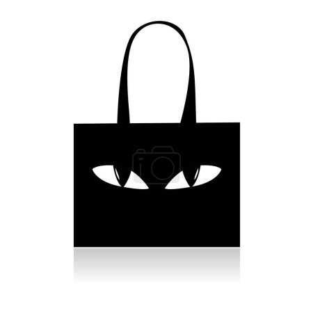 Illustration for Halloween bag with eyes, vector illustration - Royalty Free Image